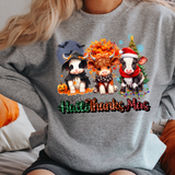 Happy HalloThankMas Cows DTF Print