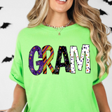 Gram Halloween Doodle DTF Print