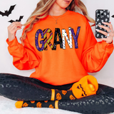 Granny Halloween Doodle DTF Print