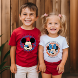 Happy 4th Mickey Co Minnie Co DTF Print