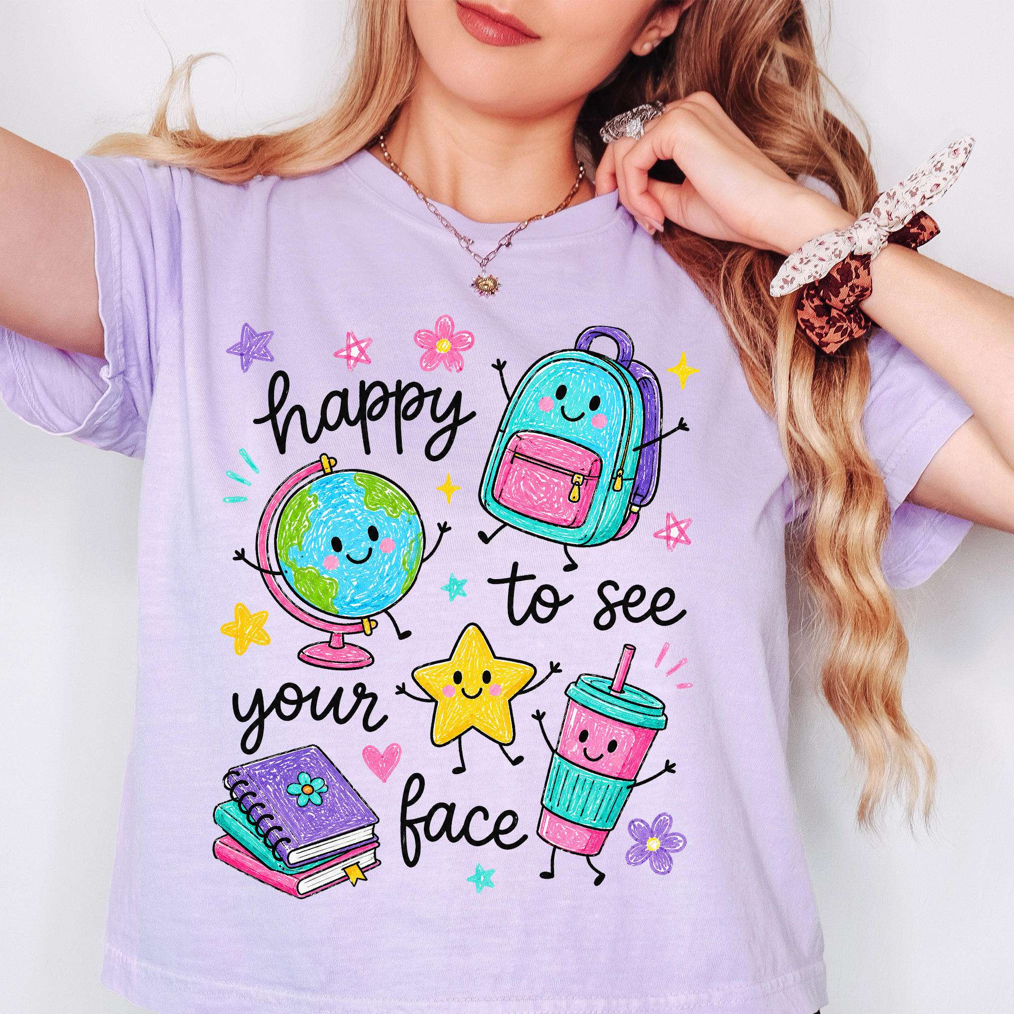 Happy to See Your Face Back to School DTF Print