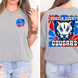 Hardin County Cougars Floral DTF Print