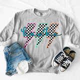 Hawks Retro Bolt Checker Teams Neon Outline DTF Print