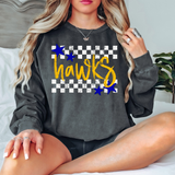 Hawks Checker Star DTF Print