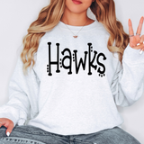 Hawks Dotted Doodle DTF Print