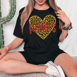Hawks Faux Glitter Heart DTF Print