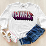 Hawks Layered Stack DTF Print