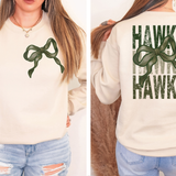 Hawks Matching Stacked Camo Greens DTF Print
