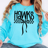 Hawks Simple Bow Checker DTF Print