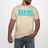 Hawks Football Arched DTF Print