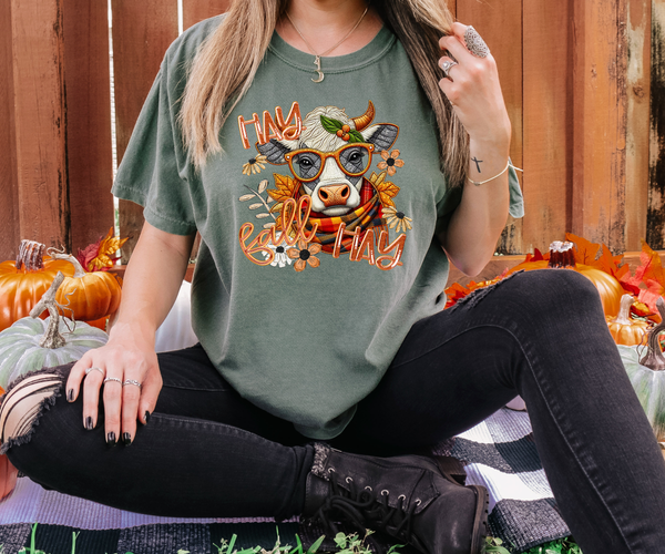 Hay Fall Hay Cow DTF Print