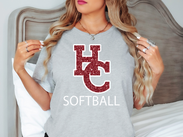 HC Glitter Effect SOFTBALL DTF Print