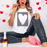 Checker Heart DTF Print