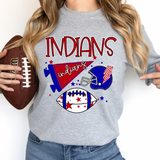 Indians Football Retrocollage DTF Print