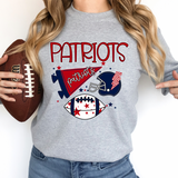 Patriots Football Retrocollage DTF Print