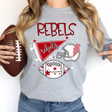 Rebels Football Retrocollage DTF Print