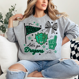 Dragons Lets Go Collage DTF Print