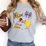 Lions Lets Go Collage DTF Print