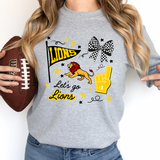 Lions Lets Go Collage DTF Print
