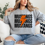 Mustangs Basketball Bolt DTF Print