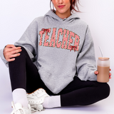 Teacher Checker Leopard Coquette DTF Print