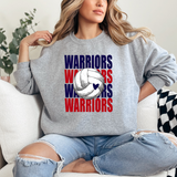 Warriors Repeat Block Volleyball DTF Print