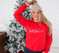 Ho Ho Ho Sparkle Snowflake DTF Print