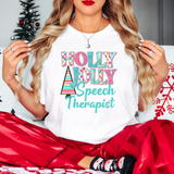 Holly Jolly Speech Therapist Christmas  DTF Print