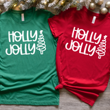 Holly Jolly Swirl Tree DTF Print