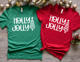 Holly Jolly Swirl Tree DTF Print