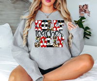 Holly Jolly Teacher Christmas 01 DTF Print