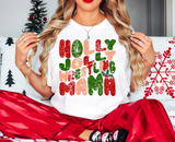 Holly Jolly Wrestling Christmas DTF Print