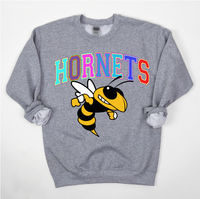 Rainbow Hornets black yellow DTF Print