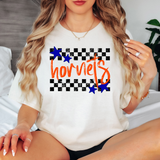 Hornets Checker Star DTF Print