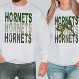 Hornets Matching Stacked Camo Greens DTF Print
