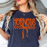 Hornets Simple Bow Checker DTF Print