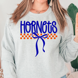 Hornets Simple Bow Checker DTF Print