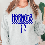 Hornets Simple Bow Checker DTF Print