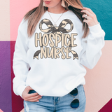 Hospice Nurse Grey Camo Bow DTF Print