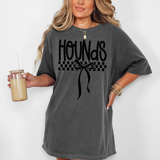 Hounds Simple Bow Checker DTF Print