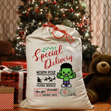 Personalized Super Hero Santa Sack DTF Print