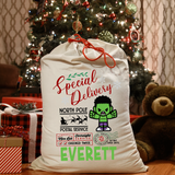 Personalized Super Hero Santa Sack DTF Print