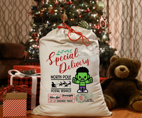 Personalized Super Hero Santa Sack DTF Print