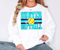 Hunter Softball Grunge DTF Print