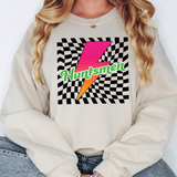Huntsmen Checker Leopard Bolt DTF Print