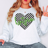 Huntsmen Retro Checker Heart DTF Print