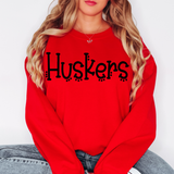 Huskers Dotted Doodle DTF Print