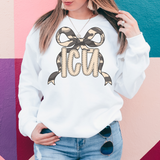 ICU Grey Camo Bow DTF Print