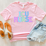 ICU Nurse Pastel Bookworm DTF Print