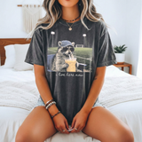 I Live Here Now Soccer Raccoon DTF Print